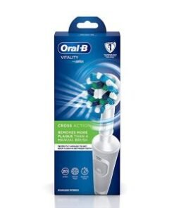 Oral B Vitality 100 White Criss Cross Electric Rechargeable Toothbrush for adult Powered By Braun