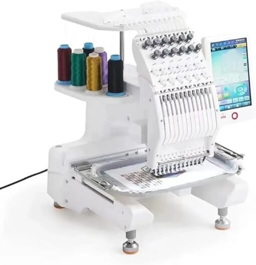 Commercial Embroidery Machine, 12 Needles Single Head Computerized Embroidery